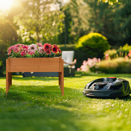 Robotic Lawnmower Garage with Planter Bed