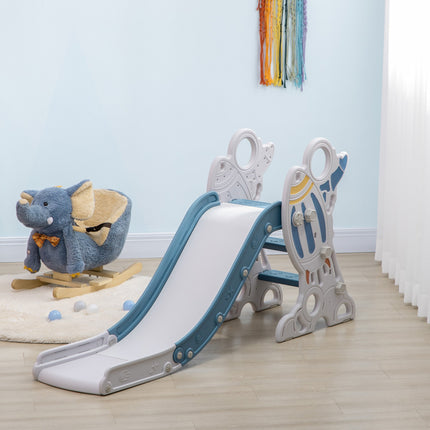 Rocket-Themed Kids Slide with Non-Slip Ladder, 30kg Capacity