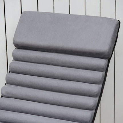 Ergonomic garden rocking chair in metal - dark grey, 145x74x88 Cm