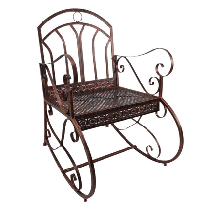 Metal rocking chair - elegant bronze finish