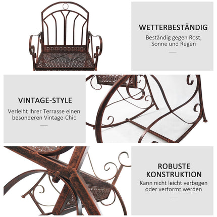 Metal rocking chair - elegant bronze finish