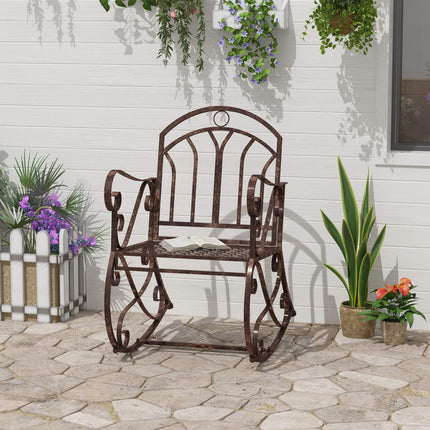 Metal rocking chair - elegant bronze finish