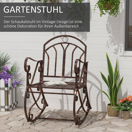 Metal rocking chair - elegant bronze finish