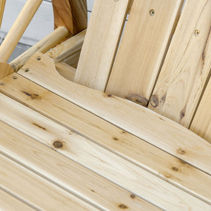 Rustic rocking chair in solid wood for garden, 68x88x92 cm