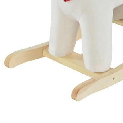 Plush rocking deer toy with sound, white, 36-72 months