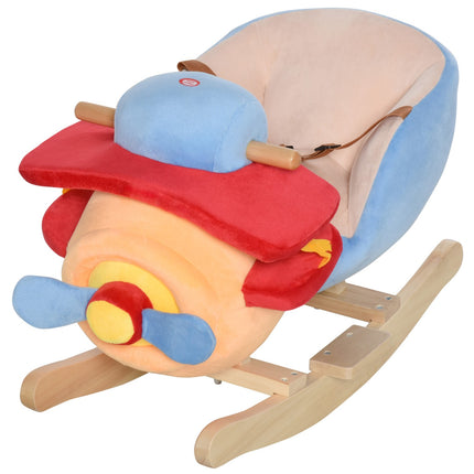 Children's rocking horse – Blue & Red, 60x33x45 cm