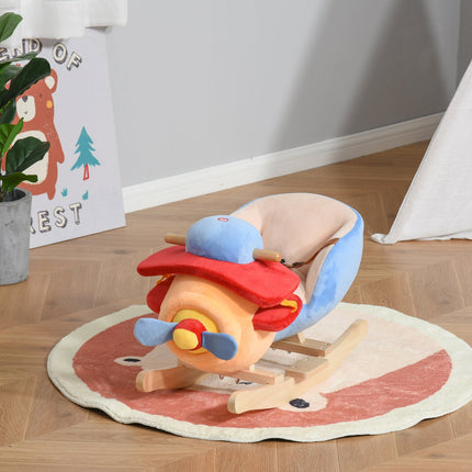 Children's rocking horse – Blue & Red, 60x33x45 cm