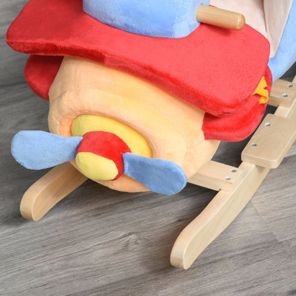 Children's rocking horse – Blue & Red, 60x33x45 cm