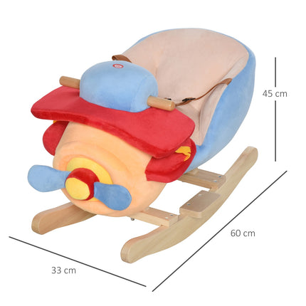 Children's rocking horse – Blue & Red, 60x33x45 cm