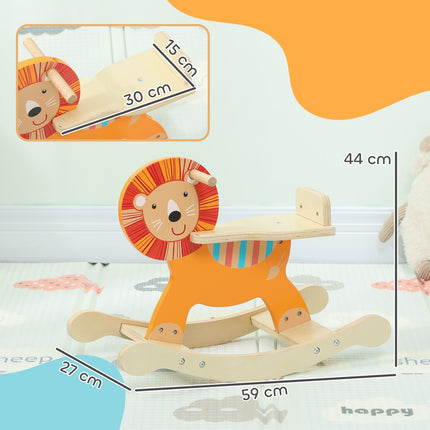 Rocking Horse, Lion Design, Wood, 25kg Capacity, Ages 2-5