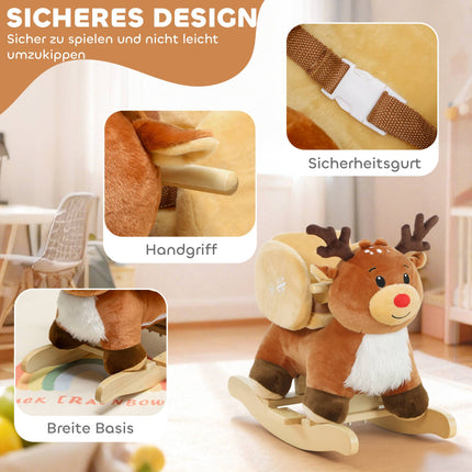 Rocking Reindeer Toy with Lullabies, Plush, 18-36 Months