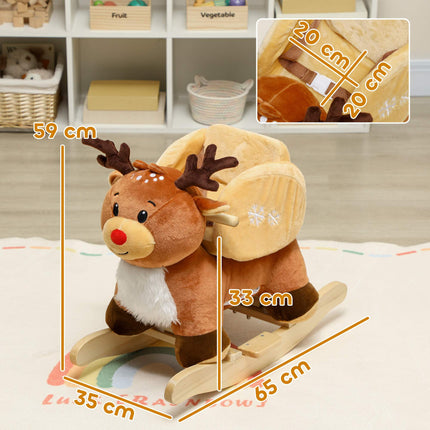 Rocking Reindeer Toy with Lullabies, Plush, 18-36 Months