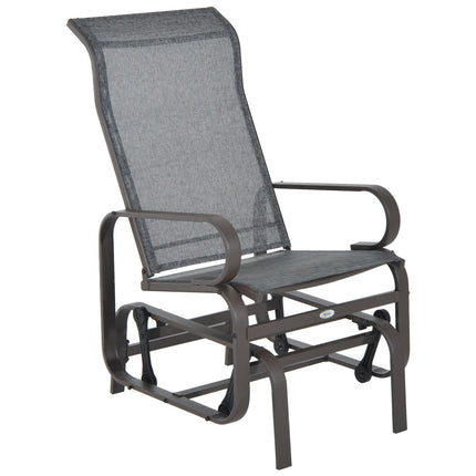 Schommelstoel tuinstoel relaxstoel 60x75x104cm metalen tuinschommel voor terras balkon met tekstregel