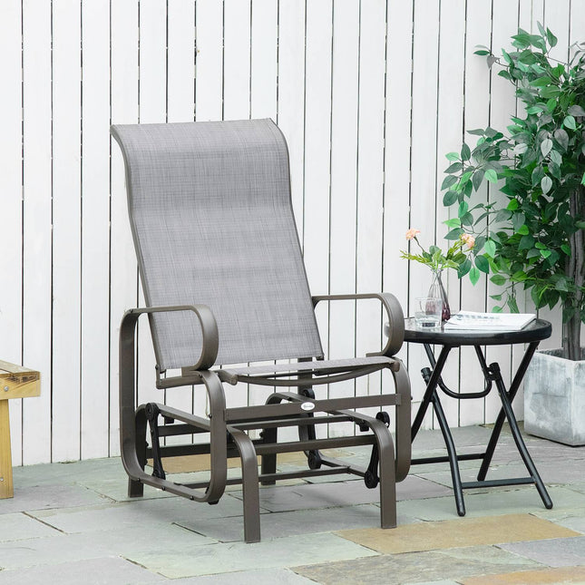 Outdoor garden rocking chair - metal, relaxing, 60x75x104cm