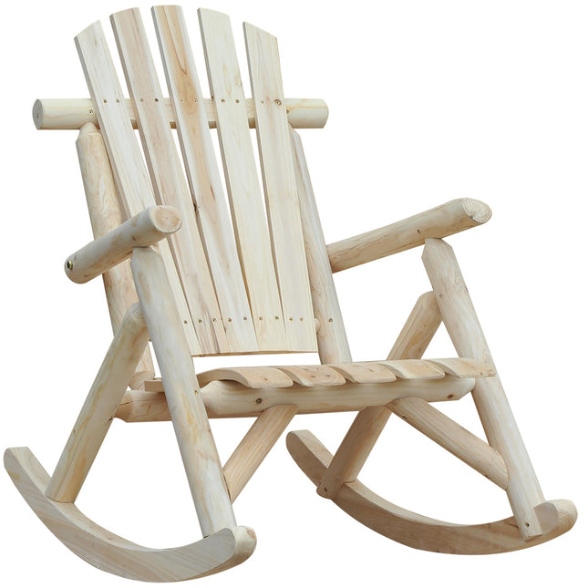 Garden rocking chair – Relaxing natural spruce wood