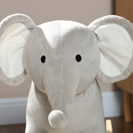 Swing toy with gray plush elephant with sound for ages 2-4