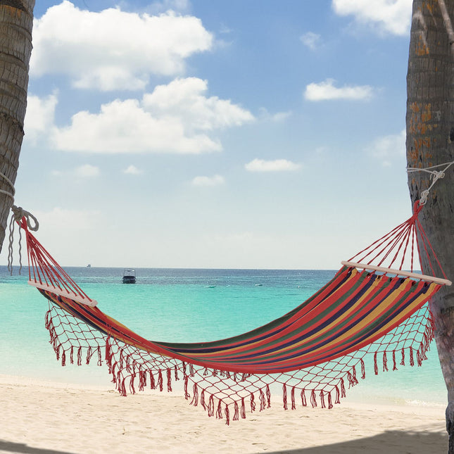 Weather Resistant UV Resistant Cotton Polyester Hammock, 2x1M, 150kg Capacity