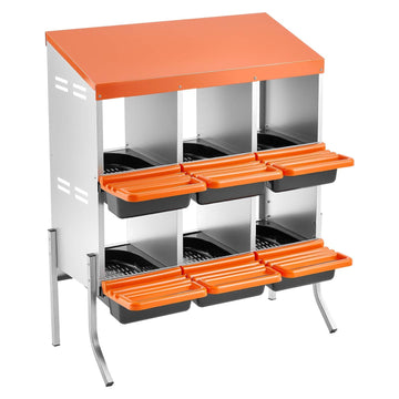 Roll Away Chicken Nesting Box, 6 Compartments With Legs