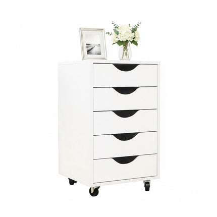Roll Container with 5 Drawers, Mobile Office Storage