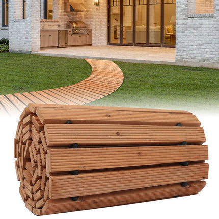 Roll-Out Cedar Garden Pathway 8 ft x 17 in, Non-Slip