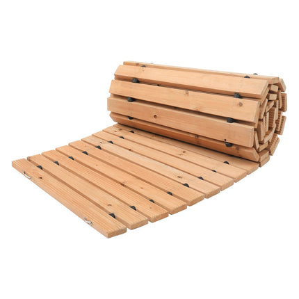 Roll-Up Cedar Garden Pathway, Non-Slip, 7 Ft x 17 In