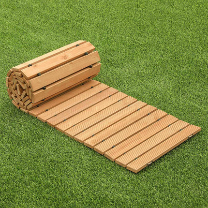 Roll-Up Cedar Garden Pathway, Non-Slip, 8 Ft x 17 In