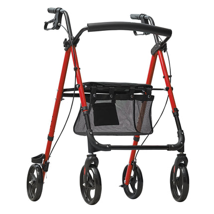 Rollator Walker, Foldable Aluminum, 8in Wheels, 300 lb