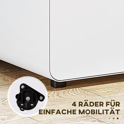 Office filing cabinet - 3-drawer steel, white, 39x48x59cm