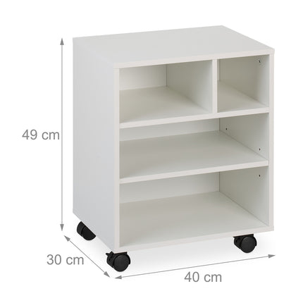 Roll container with 4 compartments