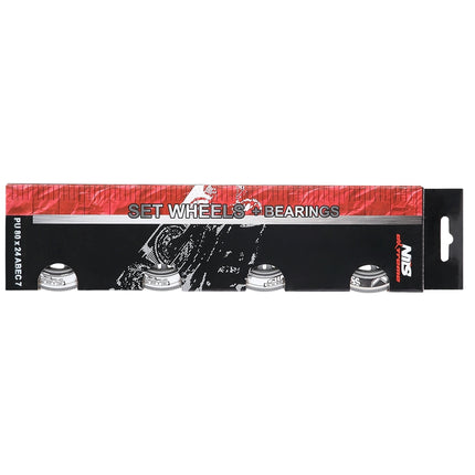 Roller Skate Wheels 80x24mm, Clear, ABEC-7 Bearings Set