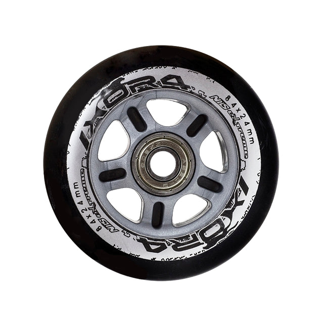 Roller Skate Wheels 84x24 82A, 4-Pack + ABEC-9 Bearings