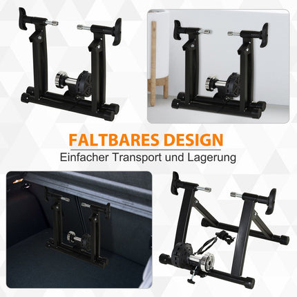 Indoor Bike Trainer - Magnetic, Collapsible, 26""-29"" Wheels