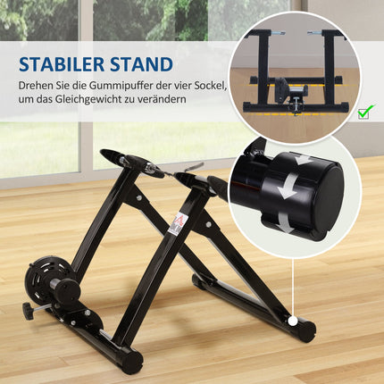 Roller bike trainer, magnetic brake, fits 26""-28""/700C