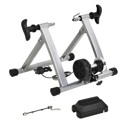 Indoor bike trainer, foldable magnetic, fits 26""-28"" wheels