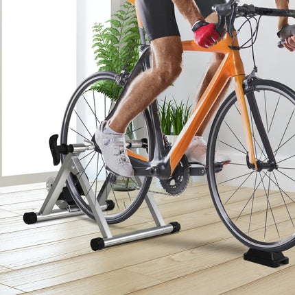 Indoor bike trainer, foldable magnetic, fits 26""-28"" wheels