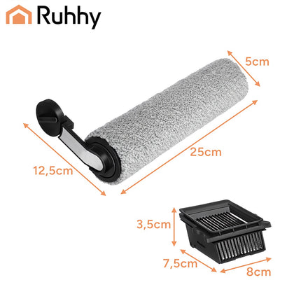 Roller and HEPA filter for the 24860 Ruhhy vacuum cleaner