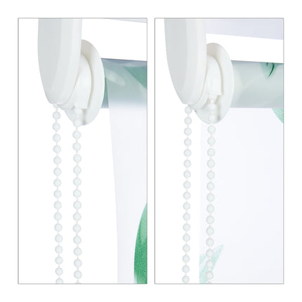 Roller blind for shower Leaves green