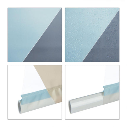 Roller blind for shower with geometric design