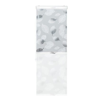Roller blind for shower with leaf design
