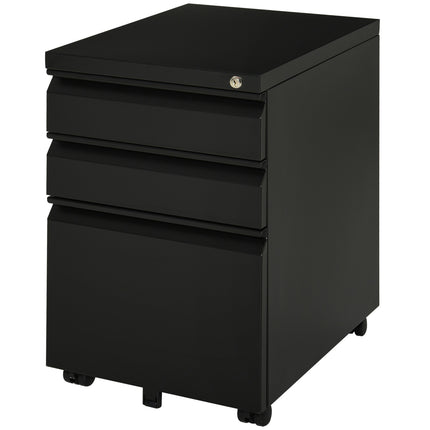 Rolling steel cabinet with 3 drawers - Office storage