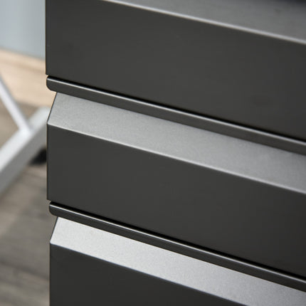 Rolling steel cabinet with 3 drawers - Office storage