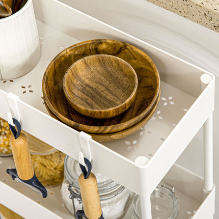 Mobile kitchen shelf, 4-story trolley with wheels