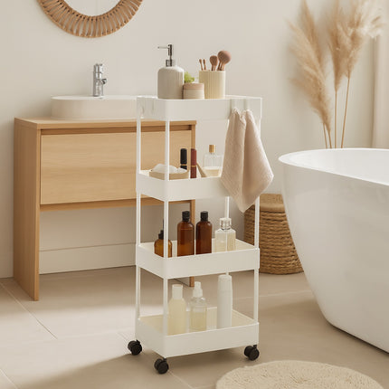 Rolling Cart with 4 Levels, Multi-Purpose Storage