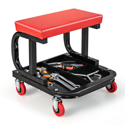Rolling Creeper Seat With Tool Tray, 330 lb Capacity
