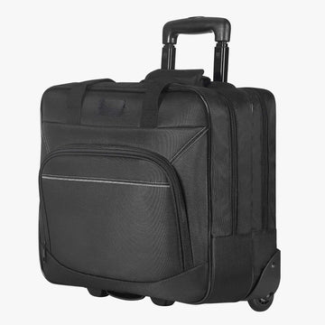 Rolling Laptop Bag 15.6 Inch, Wheeled, Water-Repellent, Black