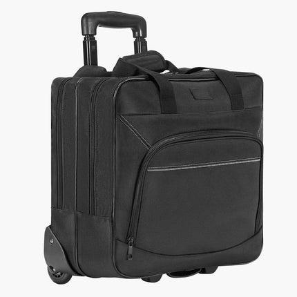 Rolling Laptop Bag 15.6 Inch, Wheeled, Water-Repellent, Black