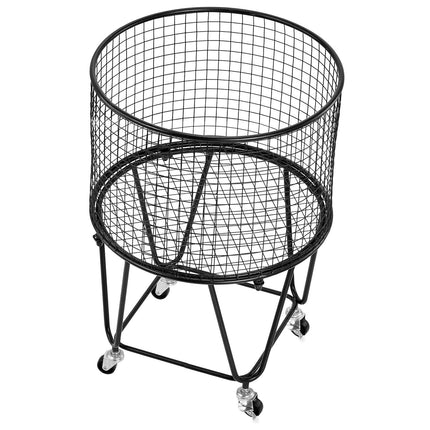 Rolling Laundry Cart, 360 Swivel Wheels, 27 kg Capacity