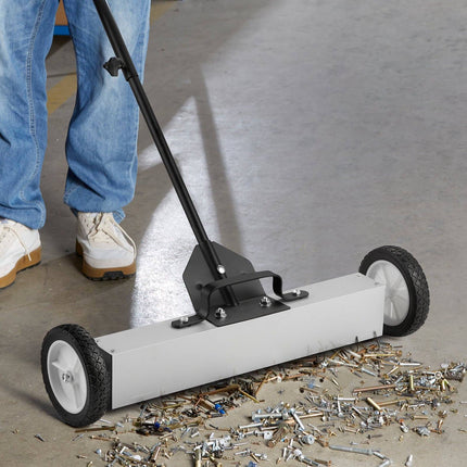 Rolling Magnetic Sweeper 24-Inch, Wheels, Telescoping Handle