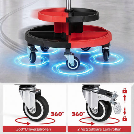Rolling Mechanic Stool with Cushioned Seat, 330 LBS Capacity