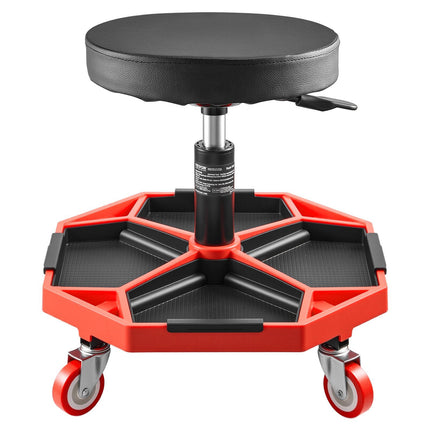 Rolling Mechanic Stool with Wheels, 300 lb, Tool Tray